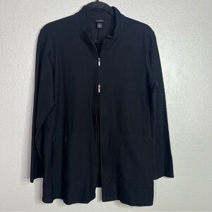 EILEEN FISHER Washable Stretch Crepe Jacket sz petite large